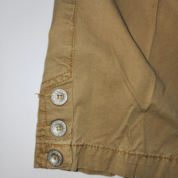 Mur Mur Women's Tan Embroidered Bermuda Shorts Size M - Picture 10 of 11